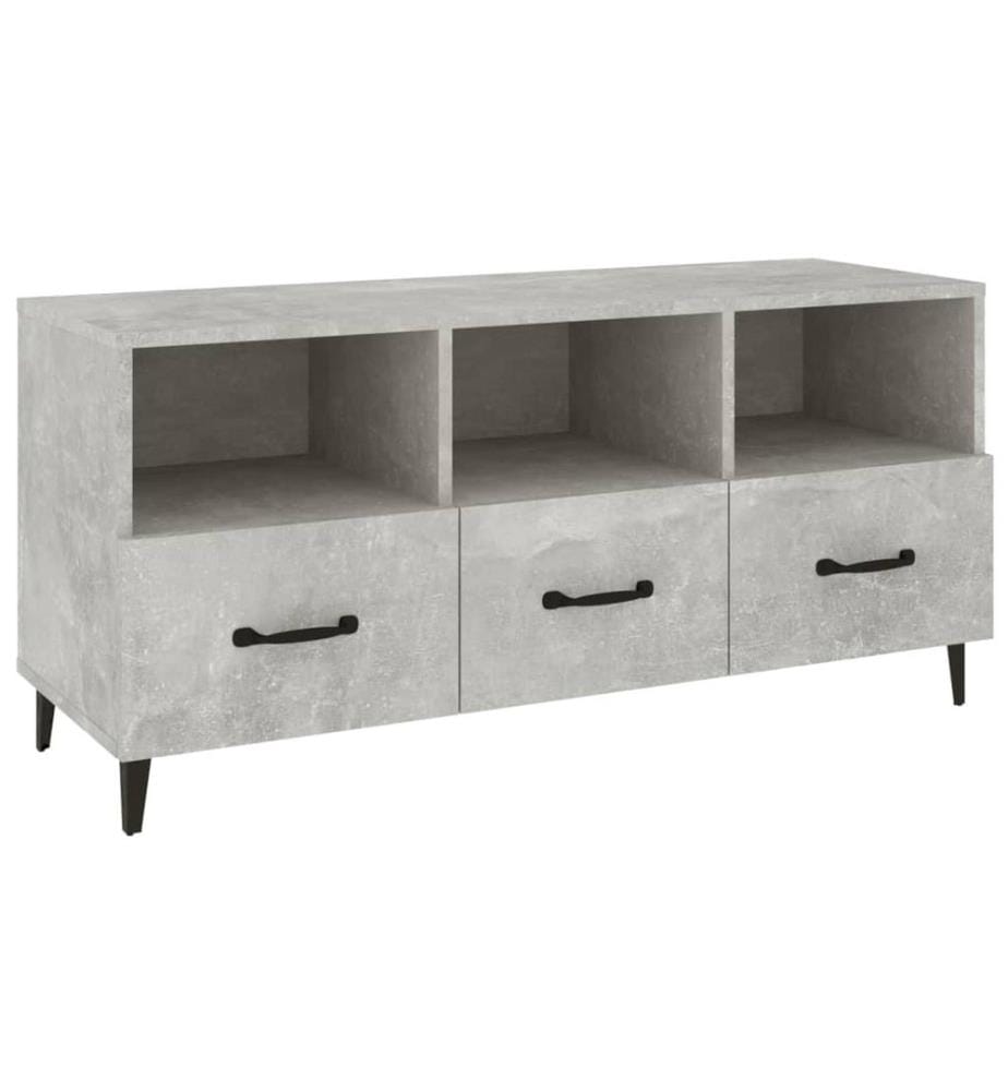 TV-Schrank Betongrau 102x35x50 cm Holzwerkstoff