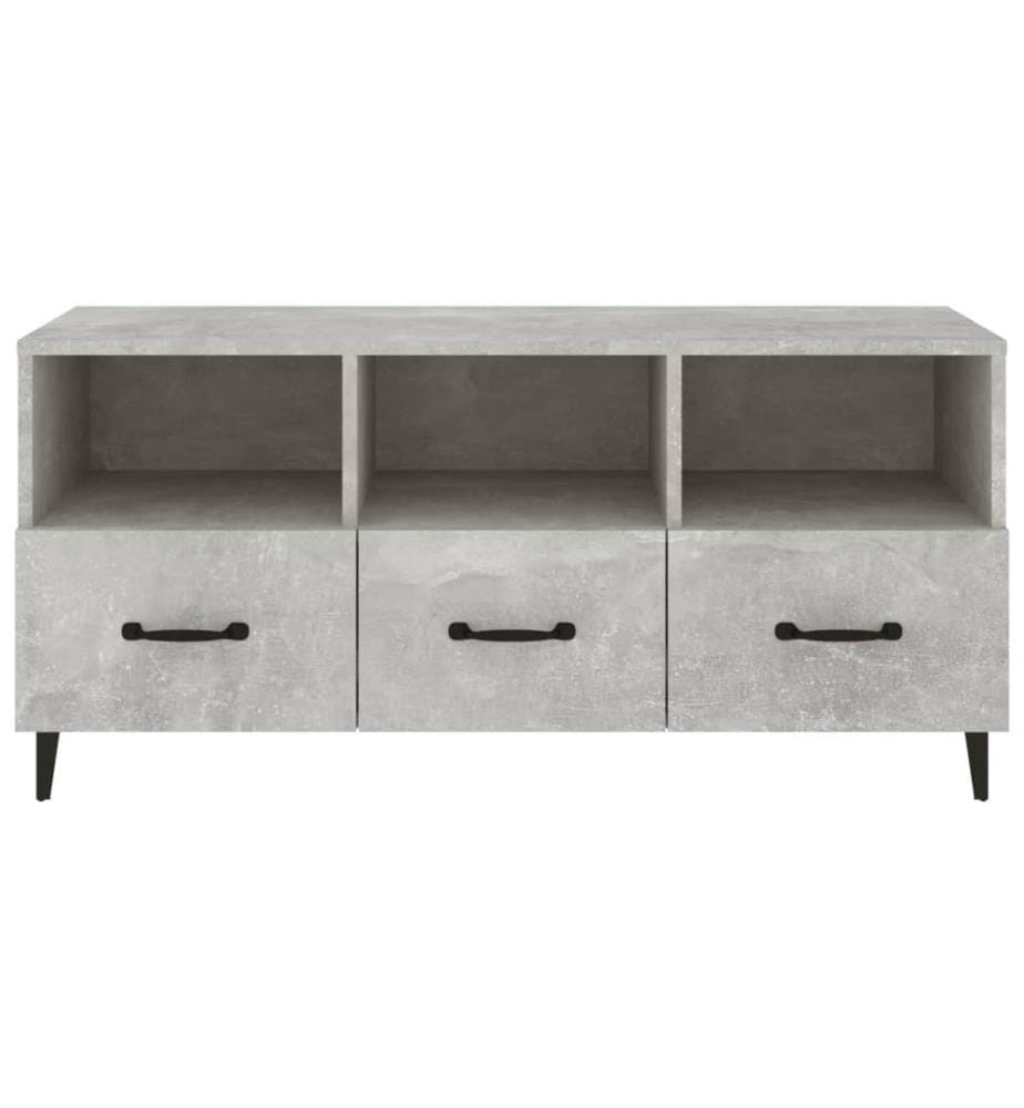 TV-Schrank Betongrau 102x35x50 cm Holzwerkstoff