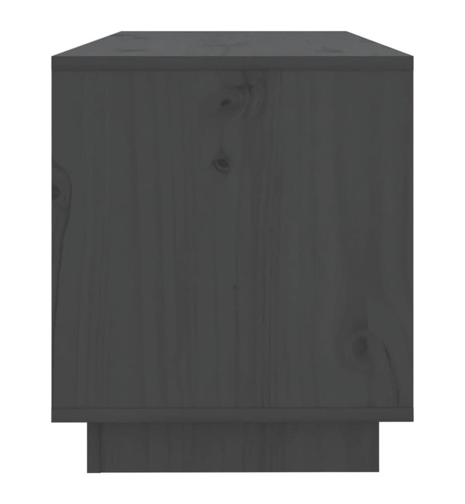 Meuble TV Gris 74x34x40 cm Bois de pin massif