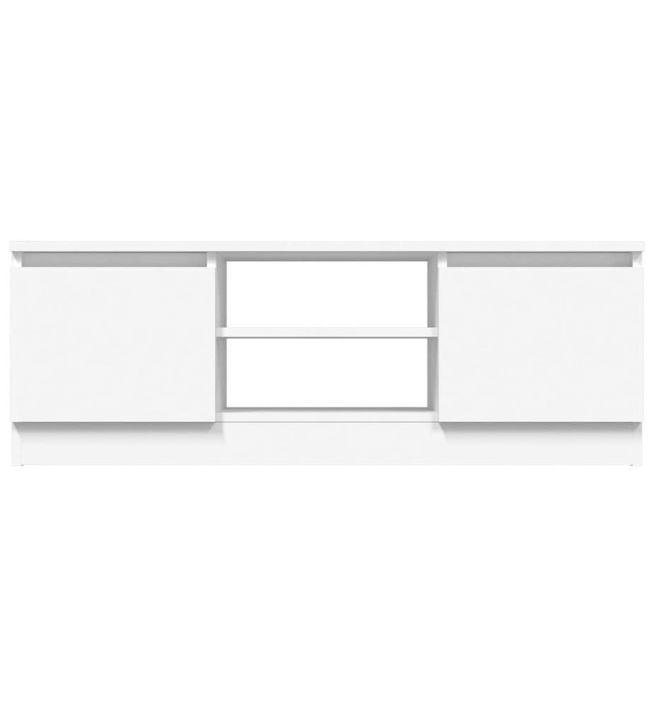Meuble TV avec porte Blanc 102x30x36 cm