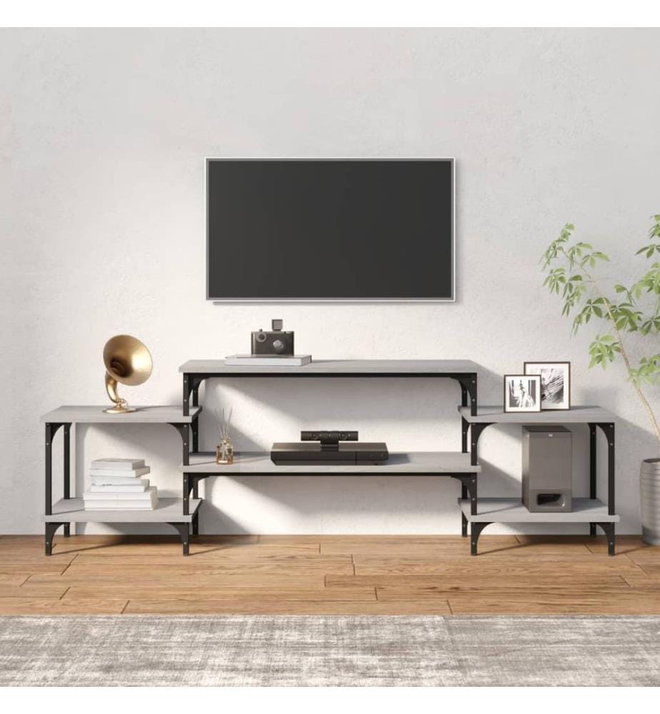 TV-Schrank Grau Sonoma 157x35x52 cm Holzwerkstoff