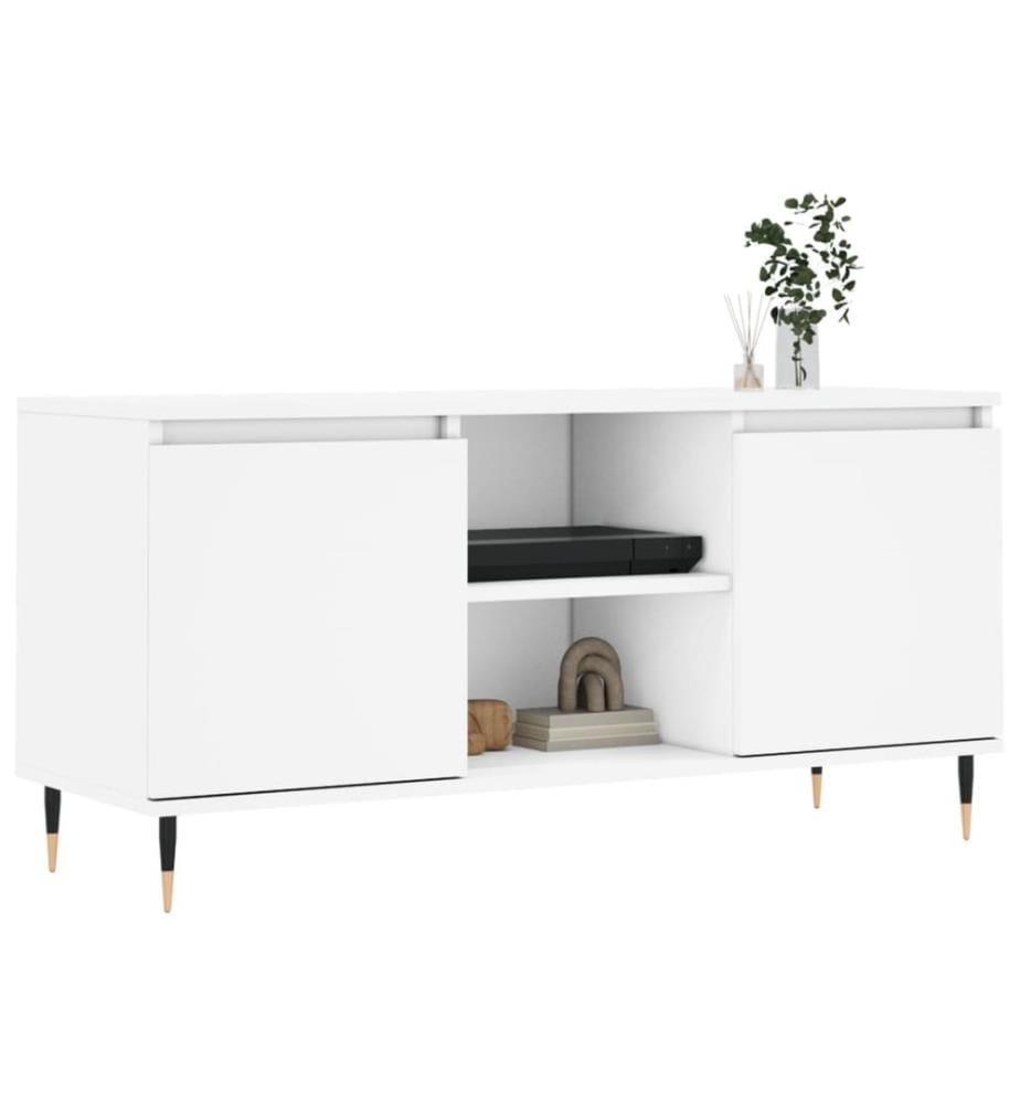 TV-Schrank Weiss 104x35x50 cm Holzwerkstoff