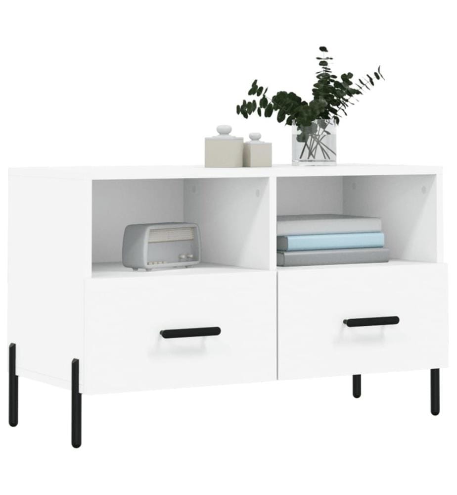 TV-Schrank Weiss 80x36x50 cm Holzwerkstoff