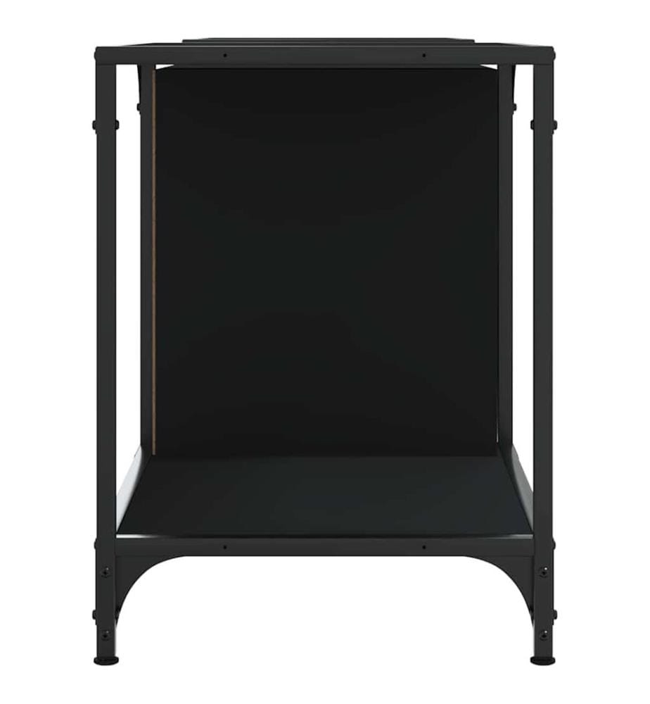 Meuble TV noir 153x37x50 cm bois d'ingénierie