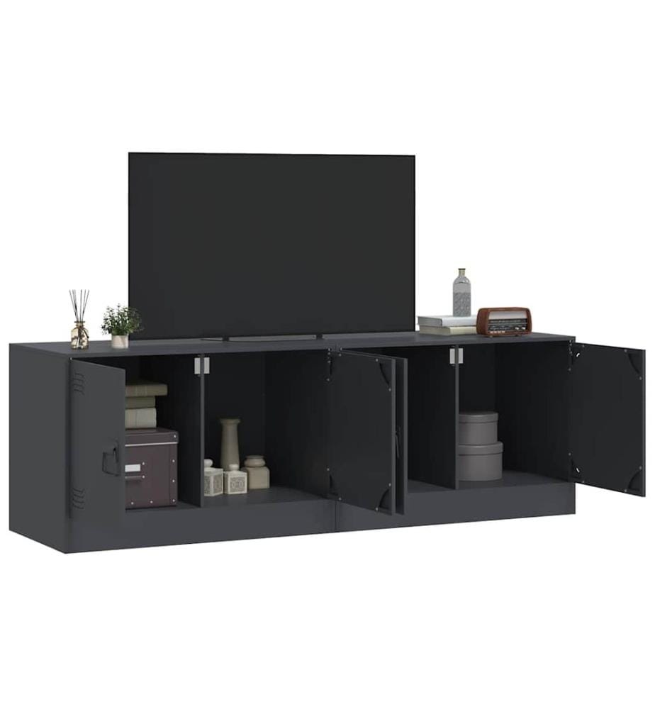 Meubles TV 2 pcs anthracite 67x39x44 cm acier