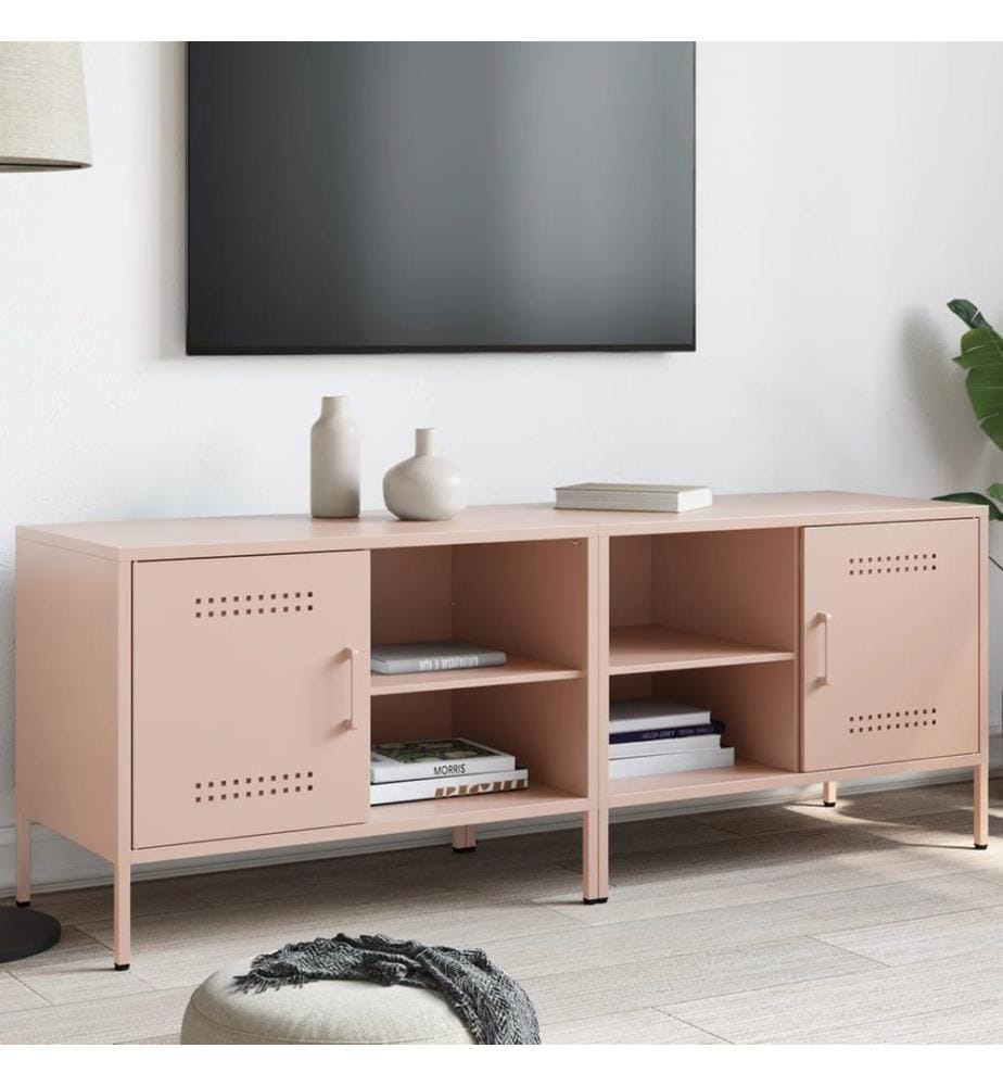 TV-Schränke 2 Stk. Rosa 68x39x50,5 cm Stahl