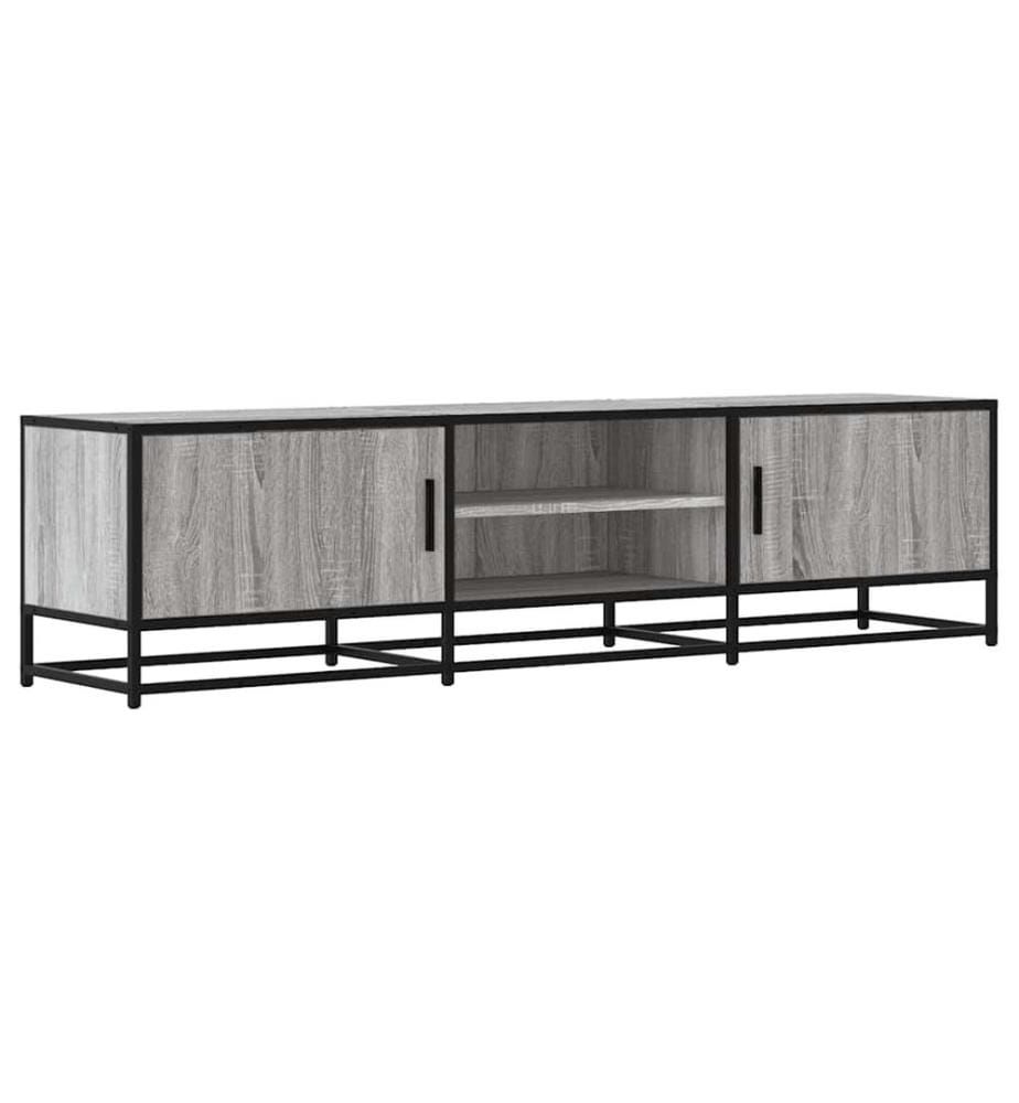 Meuble TV sonoma gris 160x35x41 cm bois d'ingénierie et métal