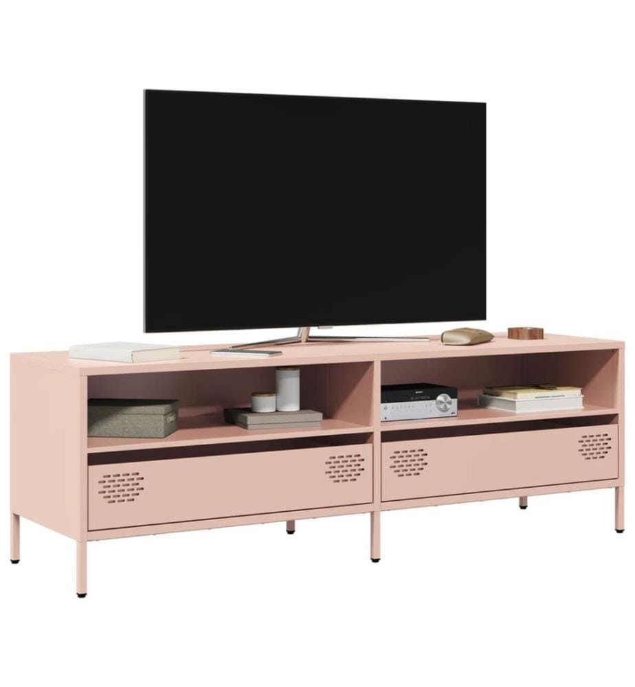 TV-Schrank Rosa 135x39x43,5 cm Kaltgewalzter Stahl