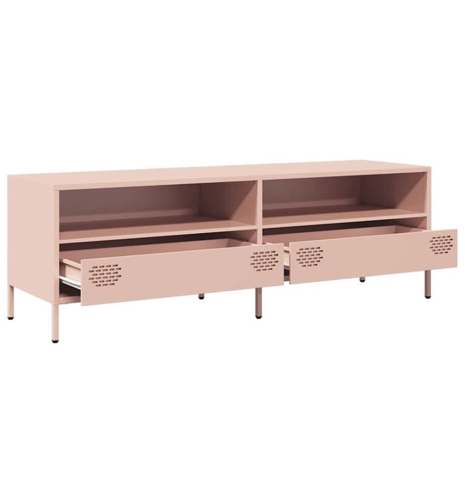 TV-Schrank Rosa 135x39x43,5 cm Kaltgewalzter Stahl