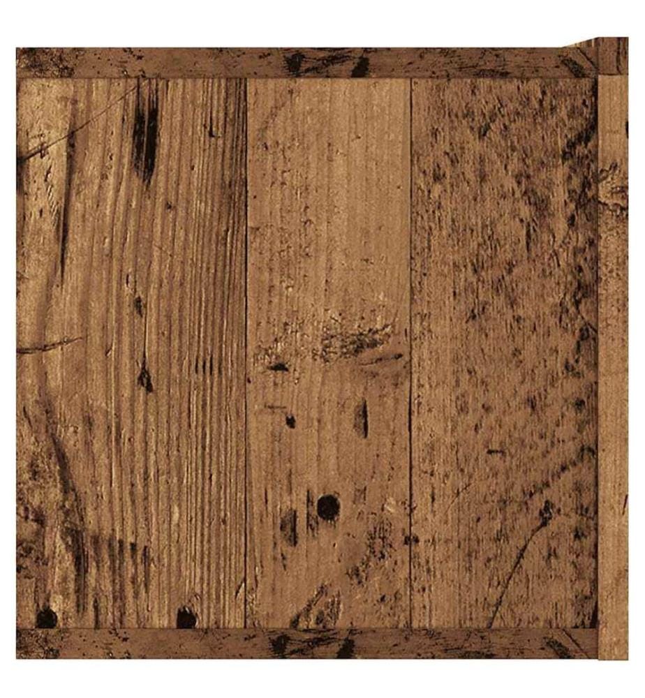 Meuble TV mural vieux bois 120x30x30 cm bois d'ingénierie