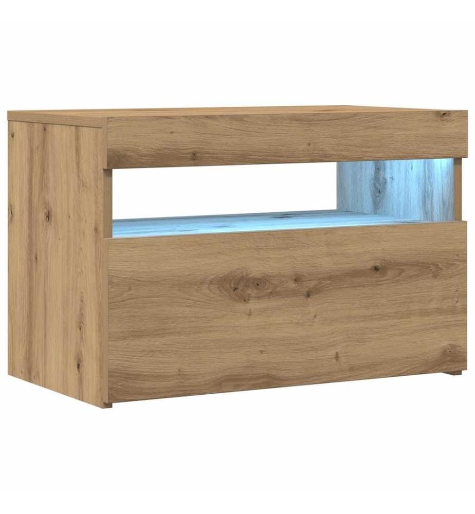 TV-Schrank mit LED-Leuchten Artisan-Eiche 60x35x40 cm