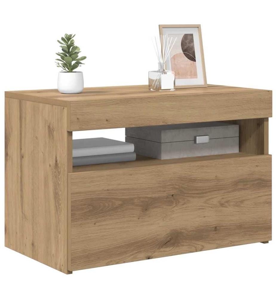 TV-Schrank mit LED-Leuchten Artisan-Eiche 60x35x40 cm