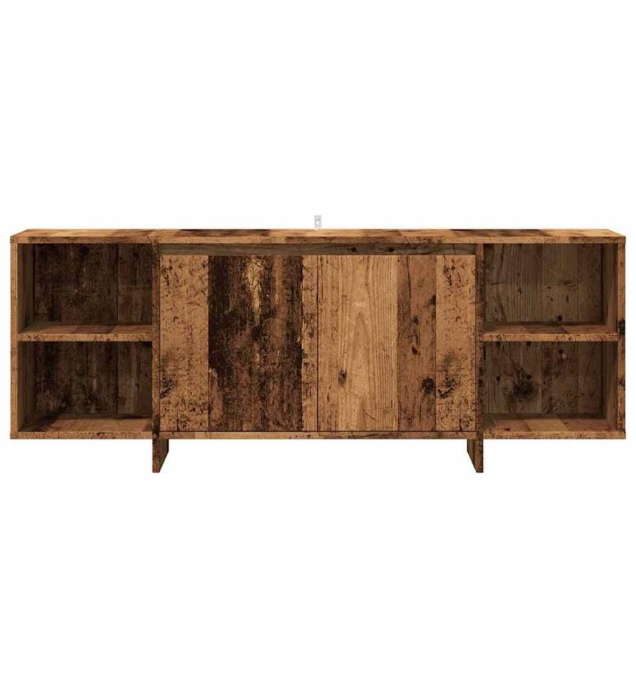 Meuble TV vieux bois 130x35x50 cm bois d'ingénierie