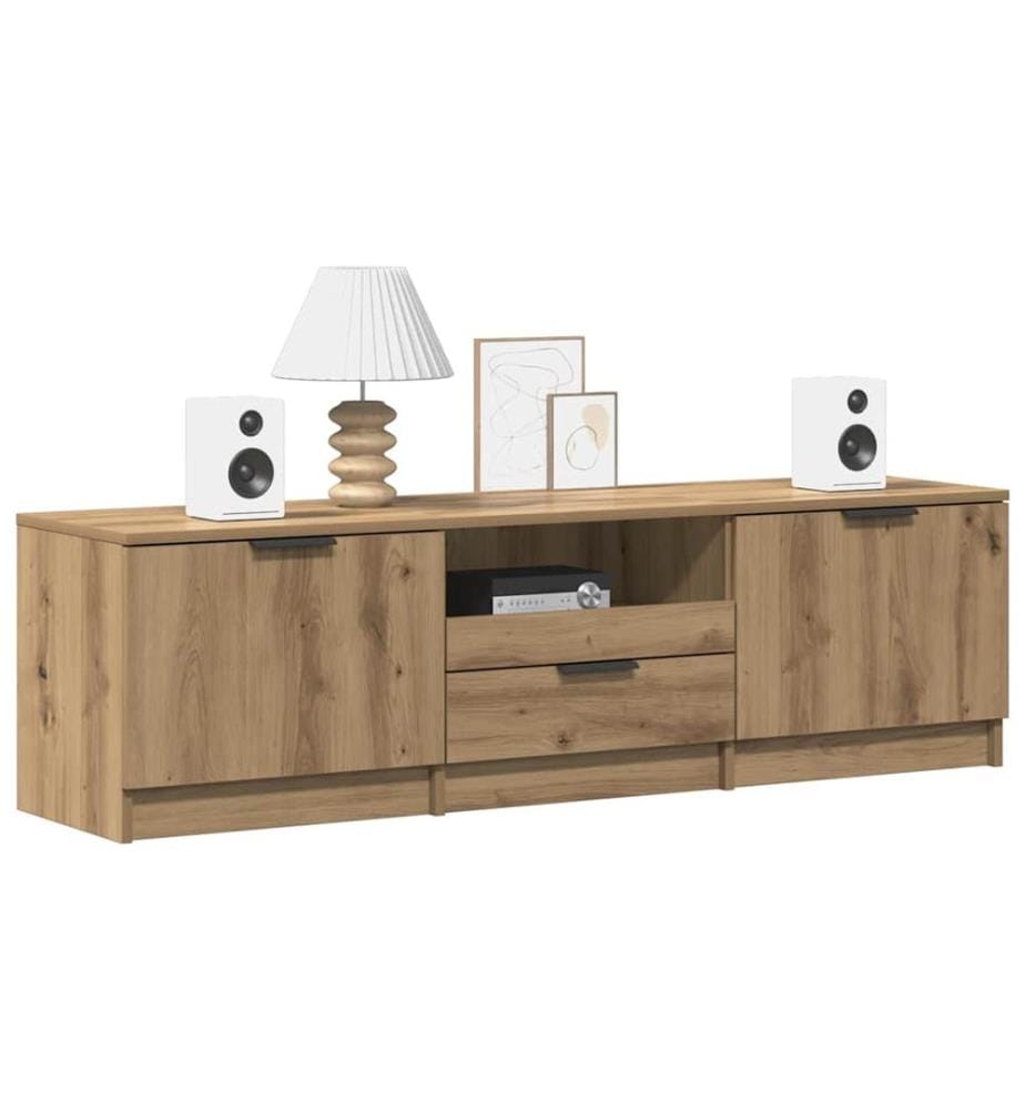 Meuble TV Chêne Artisan 140x35x40 cm Bois d'ingénierie