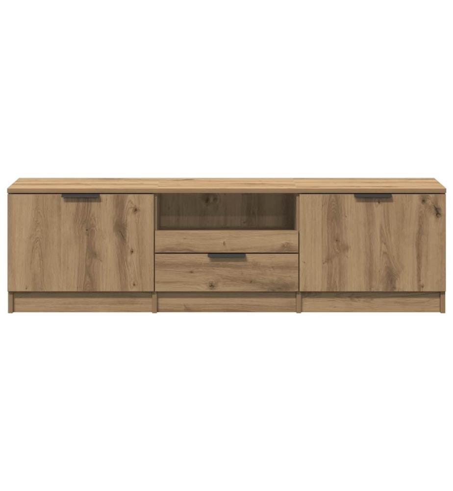 Meuble TV Chêne Artisan 140x35x40 cm Bois d'ingénierie