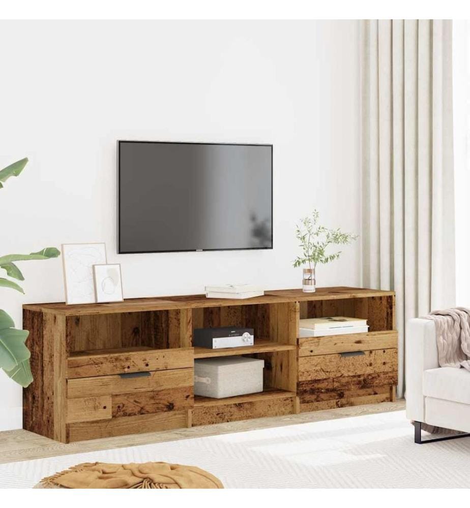 Meuble TV vieux bois 150x33,5x45 cm bois d'ingénierie