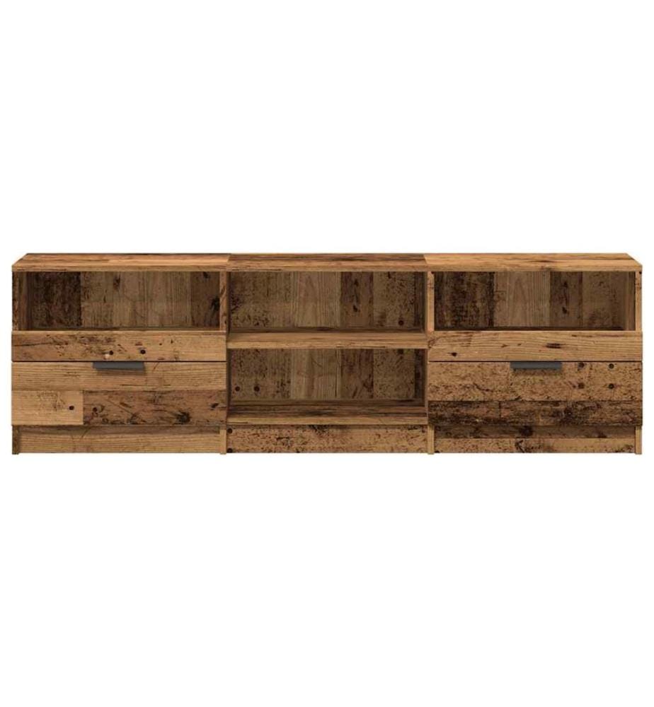 Meuble TV vieux bois 150x33,5x45 cm bois d'ingénierie