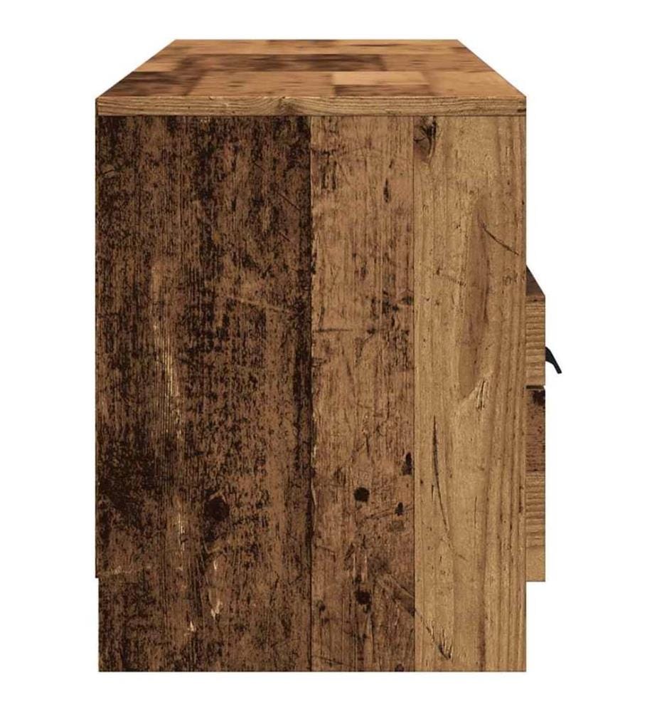 Meuble TV vieux bois 150x33,5x45 cm bois d'ingénierie