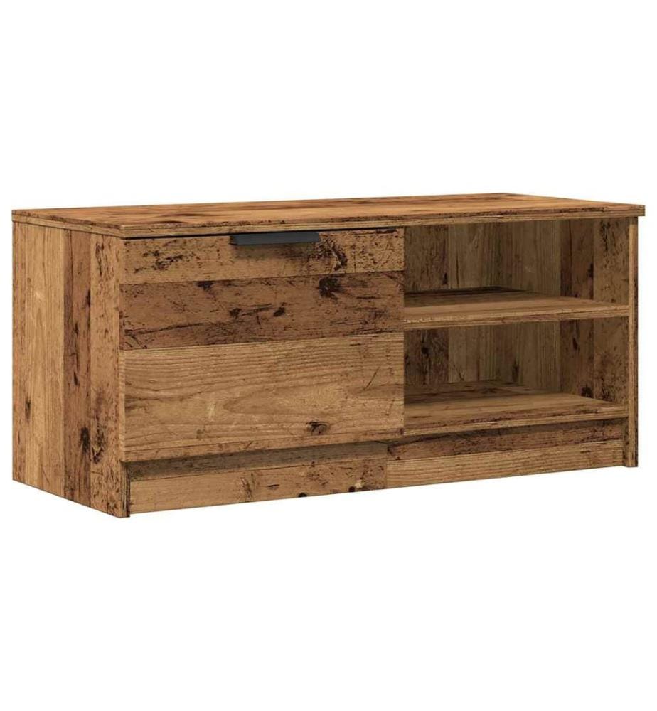 Meuble TV vieux bois 80x35x36,5 cm bois d'ingénierie