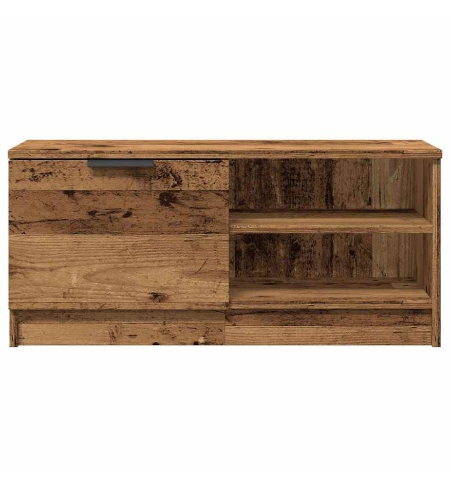 Meuble TV vieux bois 80x35x36,5 cm bois d'ingénierie