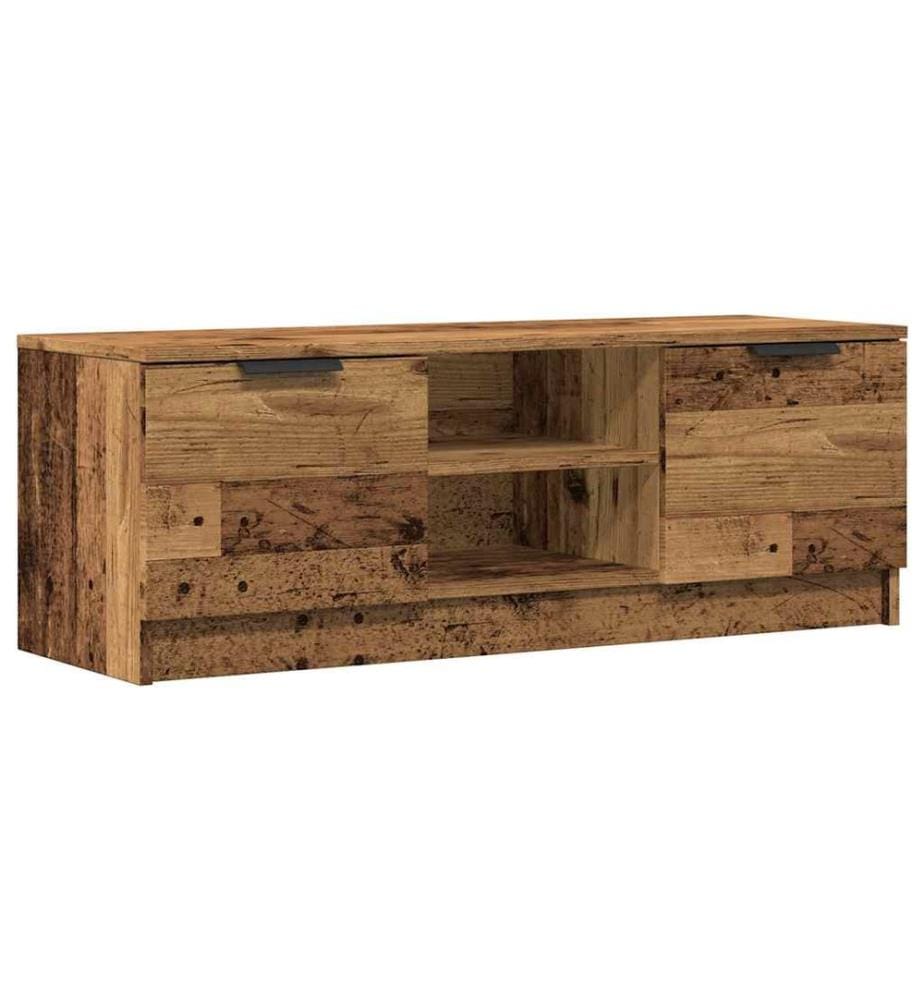 Meuble TV vieux bois 102x35x36,5 cm bois d'ingénierie