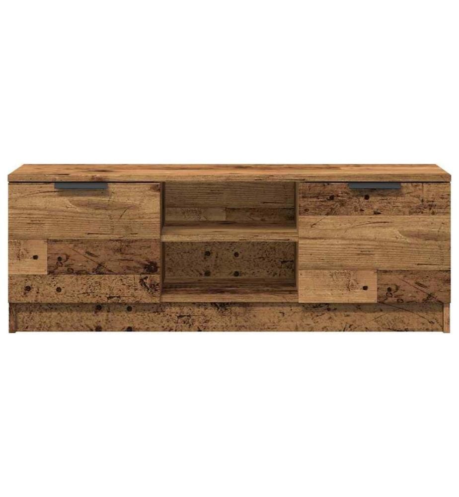 Meuble TV vieux bois 102x35x36,5 cm bois d'ingénierie