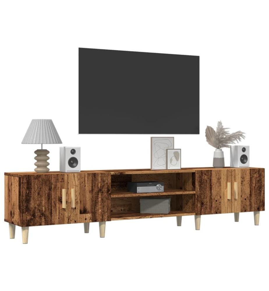 Meuble TV vieux bois 180x31,5x40 cm bois d'ingénierie