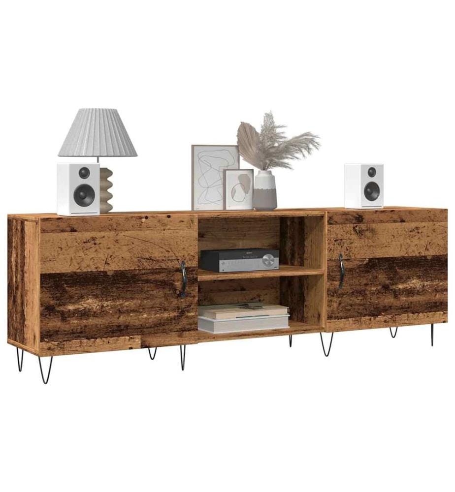 Meuble TV vieux bois 150x30x50 cm bois d'ingénierie