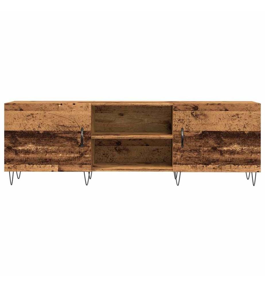 Meuble TV vieux bois 150x30x50 cm bois d'ingénierie
