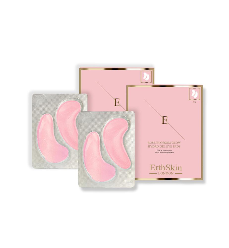 Set di 2 cuscinetti per gli occhi Hydro-Gel al fiore di rosa 5 x 2