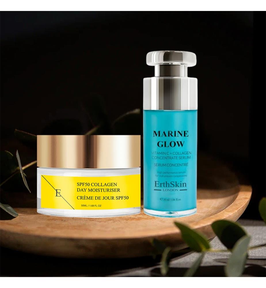 Marine Glow Vitamine C + Collagen Concentrate Serum 30 ml + SPF 50 Collagen Day Cream 50 ml