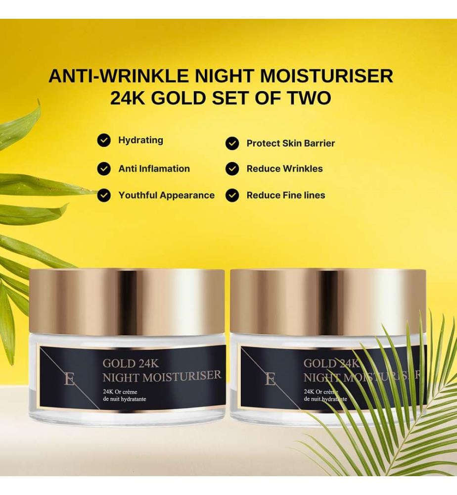 Lot de 2 Hydratation de nuit anti-rides 24K Gold - 50 ml