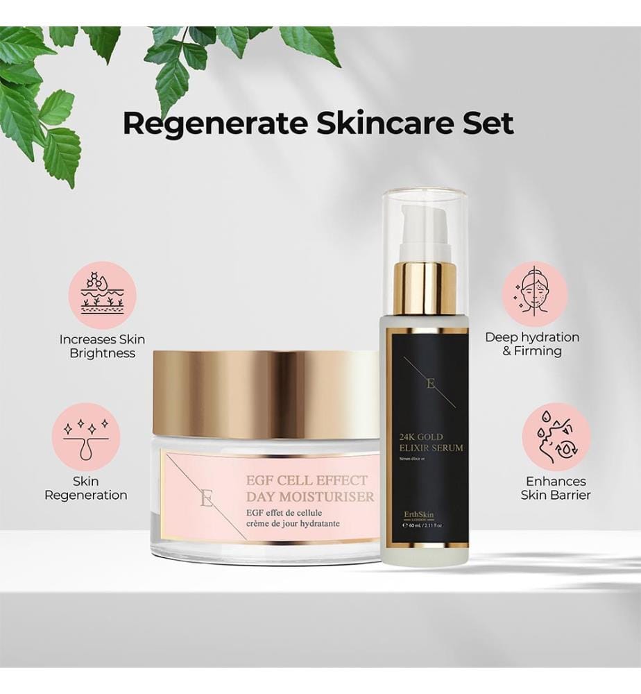 Sérum Elixir Anti-Rides 24k Gold 60 ml + Crème hydratante de jour EGF Cell Effect 50 ml
