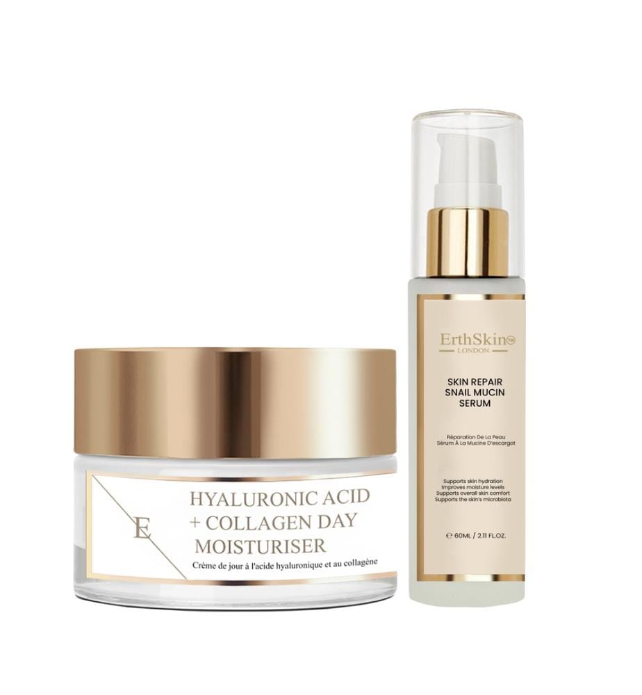 Skin Repair Siero alla Mucina di Lumaca 60ml + Crema da giorno all'Acido Ialuronico e Collagene 50ml