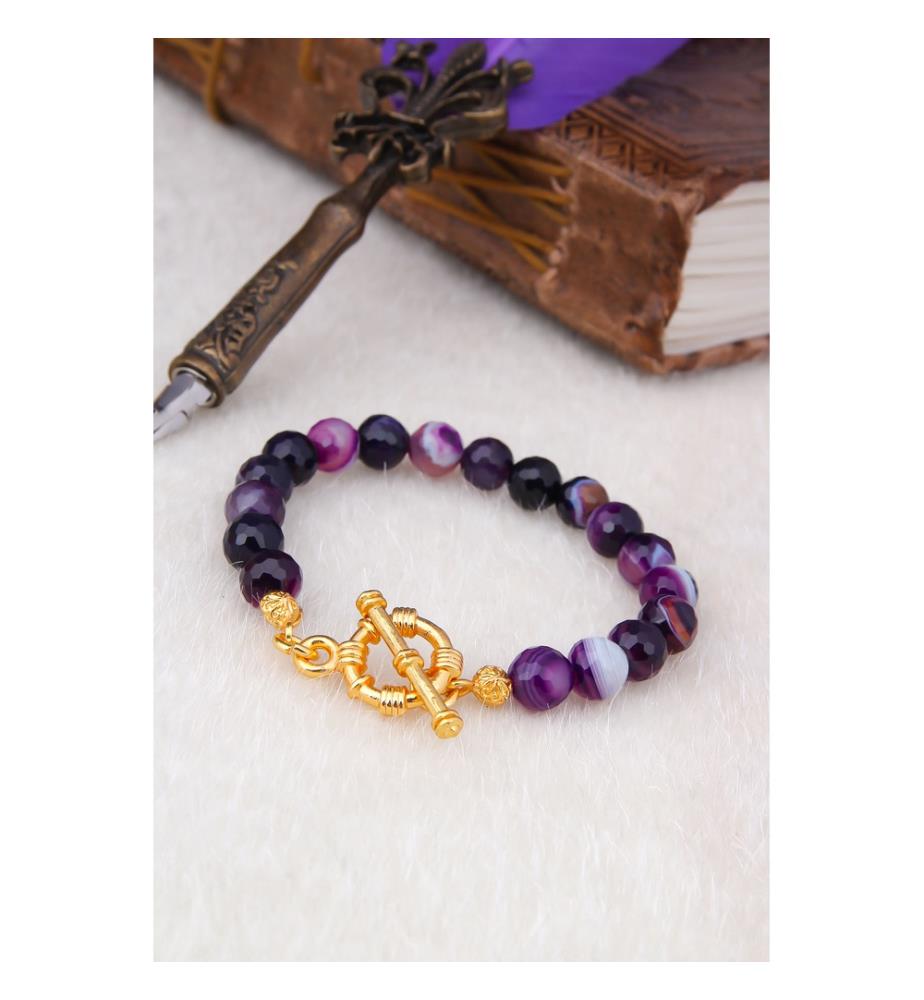 Achat-Armband - Violett
