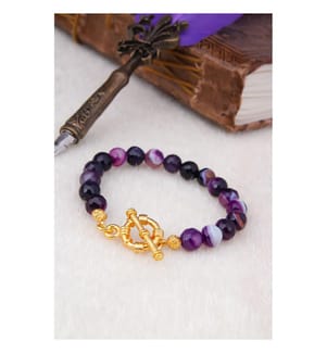 Achat-Armband - Violett