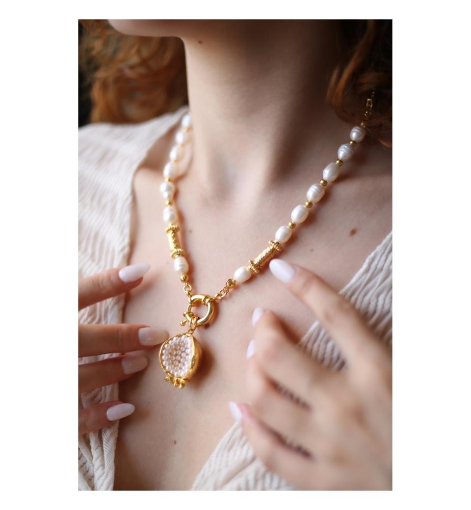 Perlenkette - Weiss