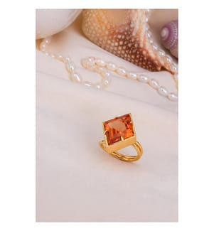 Verstellbarer Ring aus Zultanit - Braun