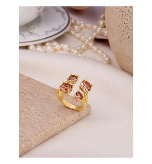 Verstellbarer Ring aus Zultanit - Braun