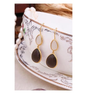 Orecchini Cat Eyes - Bianco e nero