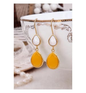 Orecchini Pearl & White - Giallo e bianco