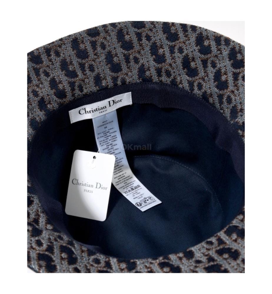 Dior Hut Oblique Denim D-Bobby - Blau