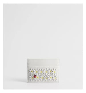 Dior Jardin Daisy Kreditkartenetui mit durchgehendem Freesien-Muster – Weiss und mehrfarbig
