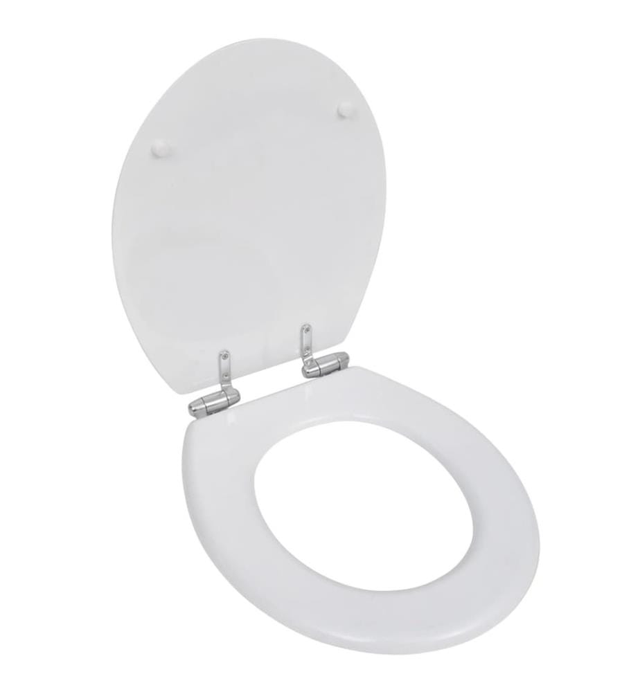 Toilettensitz MDF Deckel mit Absenkautomatik Design Weiss