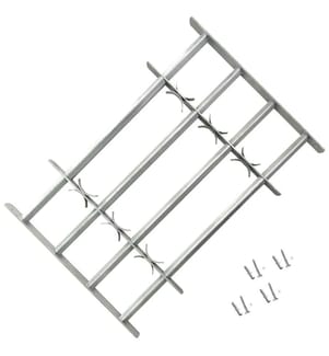 Fenstergitter Verstellbar mit 4 Querstäben 1000-1500 mm