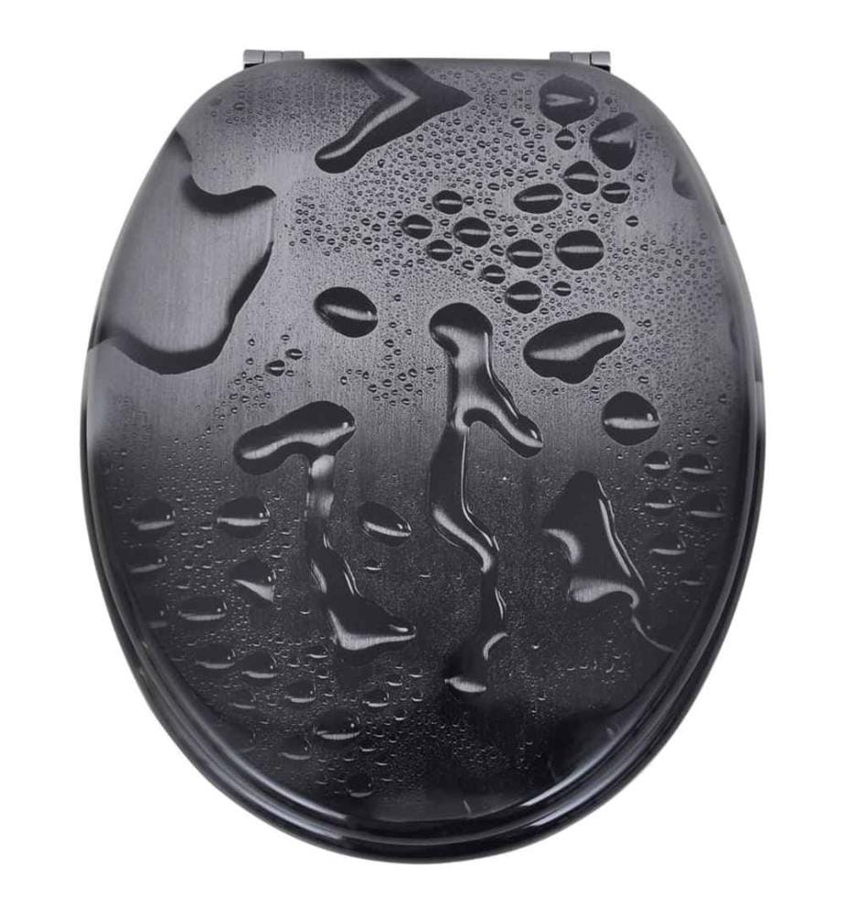 Abatant de WC avec couvercle design goutte d'eau