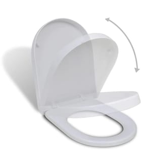 Toilettensitz mit Absenkautomatik Weiss Quadratisch