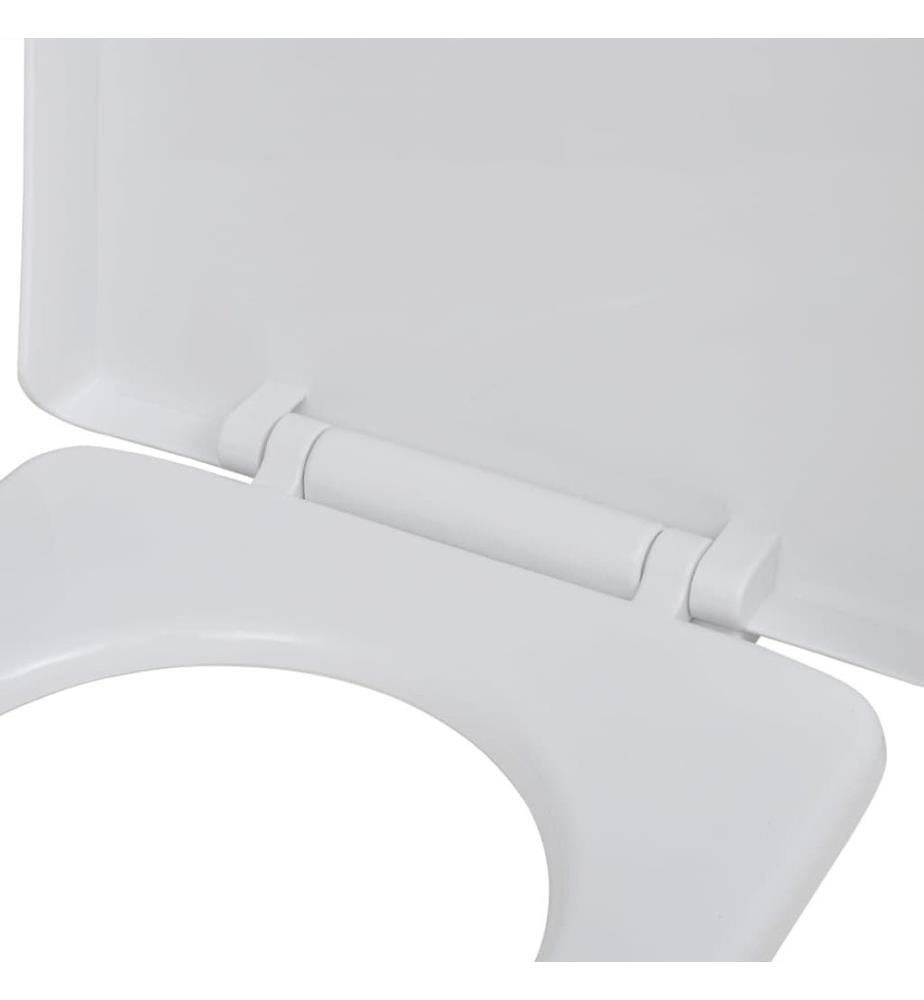 Toilettensitz mit Absenkautomatik Weiss Quadratisch