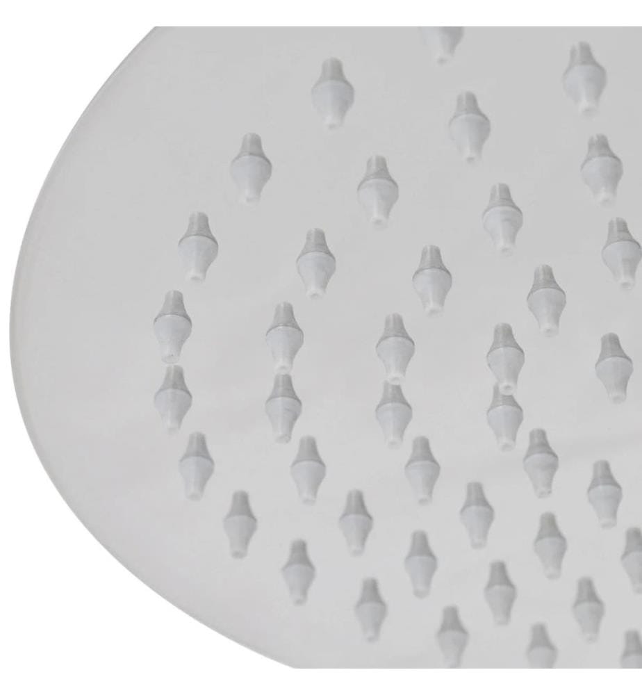 Tête de douche plongeante ronde en acier inoxydable 20 cm