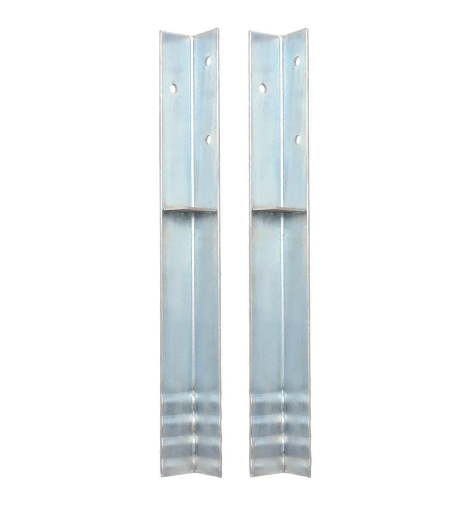 Bodenanker L-Form für Spielturm 2 Stk. Stahl 5 x 5 x 50 cm